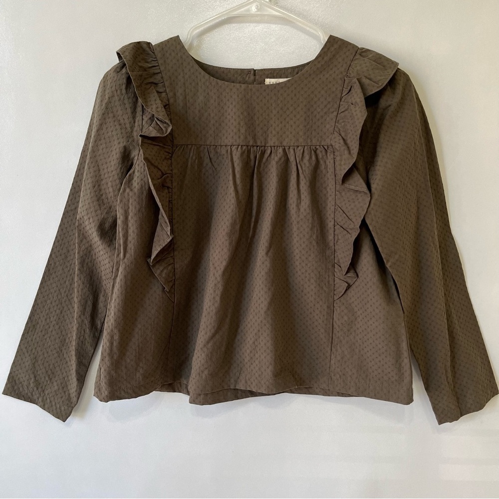 Copper Key Ruffle Top NWT